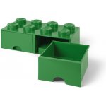 LEGO® úložný box s šuplíky 25 x 25 x 18 cm tmavě zelená – Zboží Dáma