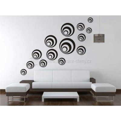 dekorace-steny.cz - 055 Dekorace na zeď - Circles - velikost motivu cca 160 x 130 cm – Zbozi.Blesk.cz