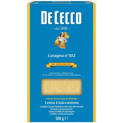 DeCecco LASAGNE 0,5 kg – Sleviste.cz