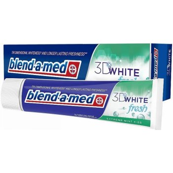 Blend-a-med 3D White Fresh bělicí zubní pasta pro svěží dech příchuť Extreme Mint Kiss (Tri Dimensional Whiteness and Longer Lasting Freshness) 100 ml