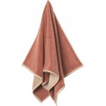 Ferm Living Bavlněný ručník Ekko Mocha/Cashmere 50 × 100 cm, hnědá barva, textil – Sleviste.cz