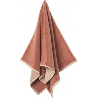Ferm Living Bavlněný ručník Ekko Mocha/Cashmere 50 × 100 cm, hnědá barva, textil – Sleviste.cz