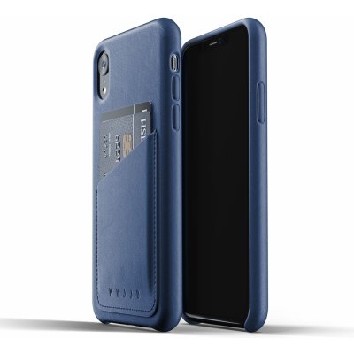 Pouzdro MUJJO Full Leather Wallet Case iPhone XR - modré