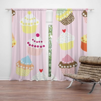 Sablio Závěs Muffiny: 2ks 140x250cm – Hledejceny.cz