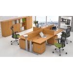 NABYTEK-DESIGNOVY.CZ - ZEP 4.6 11 Sestava kancelářského nábytku Komfort 4.6 buk – Zboží Dáma