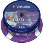 Verbatim DVD+R 4,7GB 16x, AZO, printable, cakebox, 25ks (43539) – Hledejceny.cz