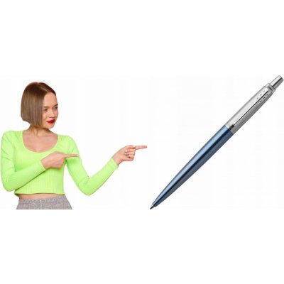 Parker 1502/1253191 Royal Jotter Waterloo Blue CT kuličkové pero – Zboží Dáma