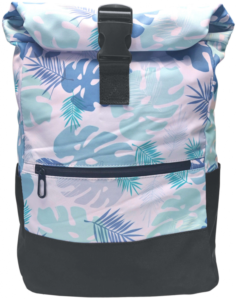 Tapple Černo-modro-šedý s květinami Bellinda 33 l