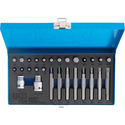 Sada bitů BGS pro imbus, T-profil, XZN 3/8"+1/2", 28 dílů – Zboží Dáma