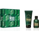Dsquared2 Green Wood EDT 100 ml + sprchový gel 100 ml + pouzdro na karty dárková sada