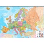 Obří Evropa politická - nástěnná mapa 170 x 124 cm v černém hliníkovém rámu – Zboží Dáma
