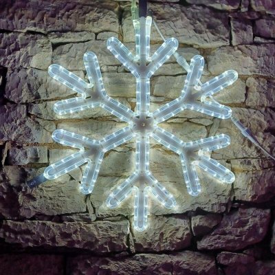 DECOLED LED světelná vločka V, závěsná 3D tisk, pr. 60 cm, ledově bílá – Hledejceny.cz