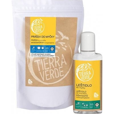 Tierra Verde prášek do myčky nádobí 1 kg + Leštidlo 110 ml