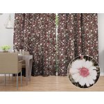 Biante Bavlněný závěs Sandra SA-740 Luční kvítí na temně hnědém 150x200 cm – Hledejceny.cz