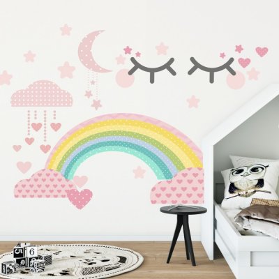 Divio SAMOLEPKA DUHA 6 rozměry 50x100 cm – Zboží Dáma