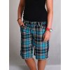 Dámské šortky Meatfly sunny shorts black blue plaid