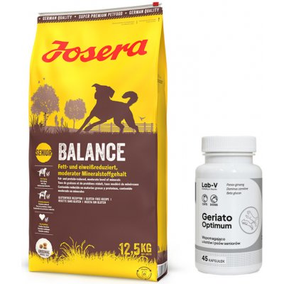 Josera Senior Balance 12,5 kg + LAB-V Geriato Optimum – Podpora zdraví seniorů pro psy a kočky 45 kapslí – Sleviste.cz