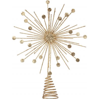 Atmosphera Zlatá špička na vánoční stromeček, 30 cm zlatá – Zboží Dáma