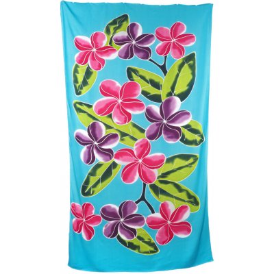 Pareo Sarong Bali Flowers 01 200 x 118 cm Barva: Modrá světlá – Hledejceny.cz
