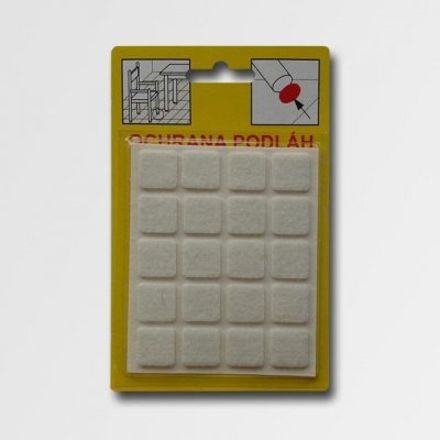 Filcová ochrana samolepící | 103B - bílá 21x21x3 mm – Zbozi.Blesk.cz