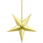 Papírová hvězda 30 cm zlatá – Zboží Mobilmania