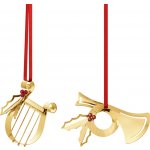 Georg Jensen Vánoční ozdoba Harp / Horn Palladium 2026 – 2 ks, zlatá barva, stříbrná barva, kov – Hledejceny.cz