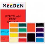Paleta porcelánová MEEDEN obdélníková 14 přihrádek 10 x 19 x 1,5cm – Zboží Dáma
