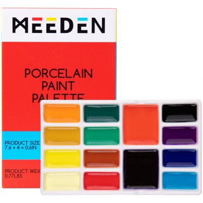 Paleta porcelánová MEEDEN obdélníková 14 přihrádek 10 x 19 x 1,5cm – Zboží Dáma