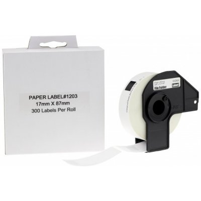 CDRmarket TBBRDK11203 pro Kompatibilní role etiket pro Brother DK-11203 17 mm x 87 mm 300 etiket bílé – Hledejceny.cz