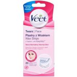 Veet voskové pásky s proužkem na obličej pro ciltivou pleť 20 ks – Sleviste.cz