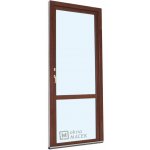 Kömmerling balkonové dveře 70 AD OS s příčkou levé ořech/ořech 80 x 240 cm oboustranná klika + FAB + hliníkový práh – Hledejceny.cz