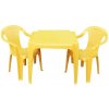 Dětský zahradní nábytek Progarden Sada 2 židličky a stoleček žlutá