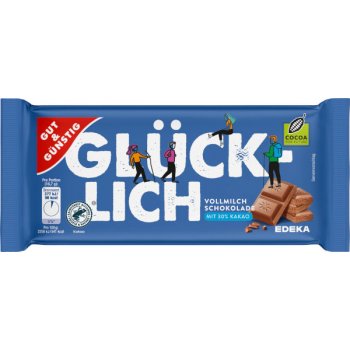 Gut & Günstig Alpská mléčná čokoláda s lískooříškovým krémem 100 g