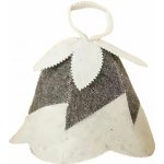 Velforia Čepice šedobílý zvonek plstěná – Zboží Dáma