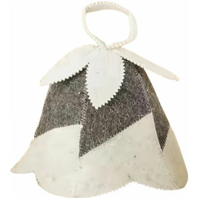 Velforia Čepice šedobílý zvonek plstěná – Zboží Dáma