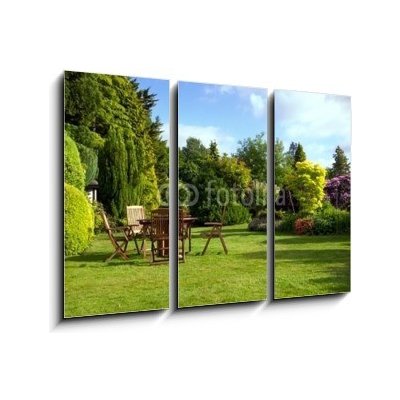 Obraz 3D třídílný - 105 x 70 cm - English Garden Anglická zahrada – Zbozi.Blesk.cz