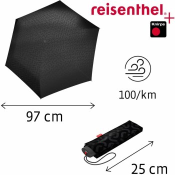 Reisenthel Pocket Signature deštník black hot print