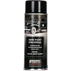 FOSCO barva Army ve spreji 400 ml lesklá černá