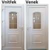 Venkovní dveře Smart Vchodové plastové dveře 3D 302 levé Bílá/Bílá 100 x 210 cm