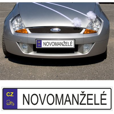 Svatební SPZ s textem - BLUELINE - Novomanželé – Zboží Dáma