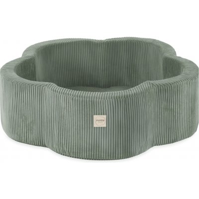 Plush Nest suchý bazén Květinová zóna zelený prémiový manšestr 95 x 30 cm – Zboží Mobilmania