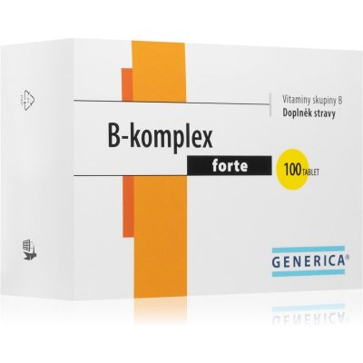Generica B-komplex Forte tablety pro normální činnost nervové soustavy a krásnou pleť 100 tablet