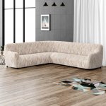 GA.I.CO bielastický potah na rohovou sedačku Universo Nový žíhaný béžový 350 - 530 cm – Hledejceny.cz