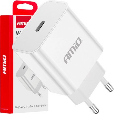 Síťová nabíječka USB-C 20W Quick Charge 230V AMIO-03891 – Zboží Živě