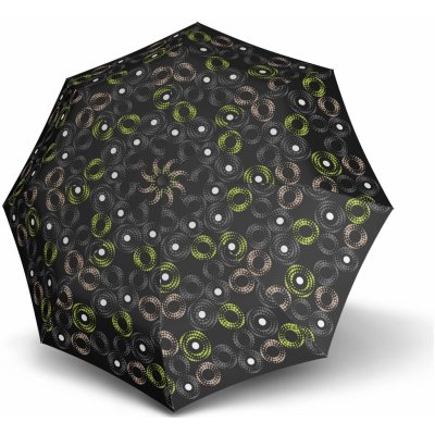 Doppler Mini Fiber Sofia dámský skládací deštník černo zelený – Zboží Dáma