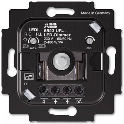 ABB 6523 UR-103-500 fázový (phase-cut) stmívač 2-400W pro stmívatelné LED žárovky a moduly, bílá – Zbozi.Blesk.cz