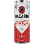 Bacardi & Coca Cola RTD 5% 250 ml (plech) – Zboží Dáma