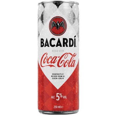 Bacardi & Coca Cola RTD 5% 250 ml (plech) – Zboží Dáma