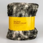 Quentin deka mikroflanel QK-151 imitace zvířecí srsti s beránkem tmavě šedá 150x200 – Zbozi.Blesk.cz