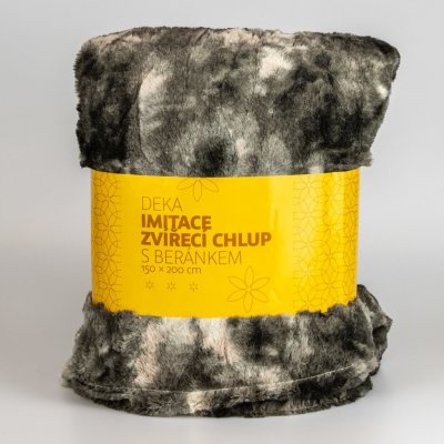 Quentin deka mikroflanel QK-151 imitace zvířecí srsti s beránkem tmavě šedá 150x200 – Zbozi.Blesk.cz